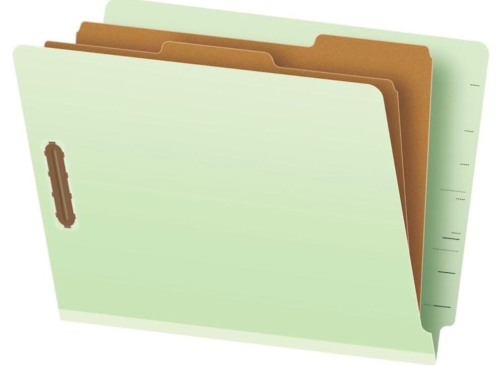 Pendaflex Pressboard End-Tab Classification Folders, Legal Size- Light Green